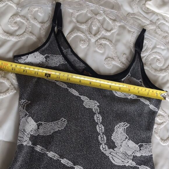 VINTAGE  Harley-Davidson Silver/Black Mesh Tank Top XS - Picture 8 of 10